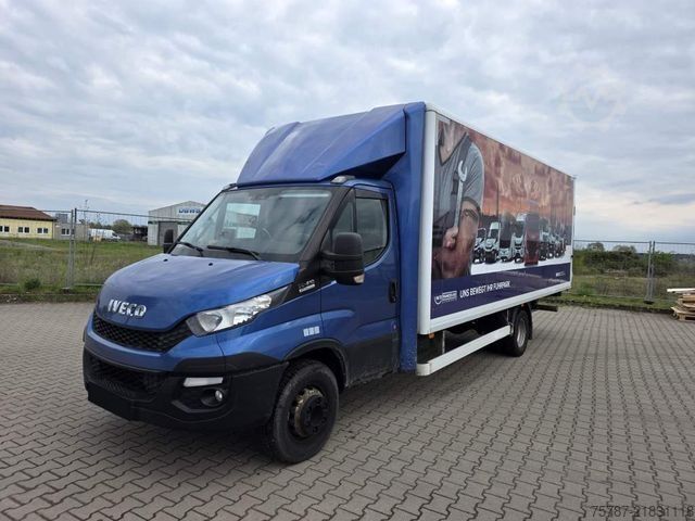 Box van IVECO 72-210 KJoffer mit Ladebordwand,AHK, Blatt/ Luft