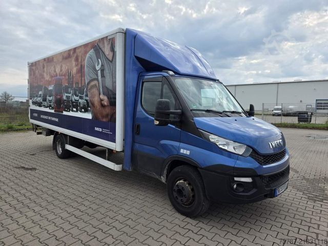 Box van IVECO 72-210 KJoffer mit Ladebordwand,AHK, Blatt/ Luft