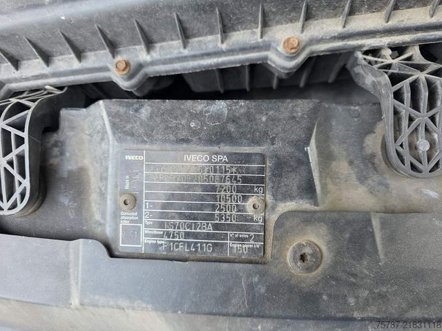 Box van IVECO 72-210 KJoffer mit Ladebordwand,AHK, Blatt/ Luft