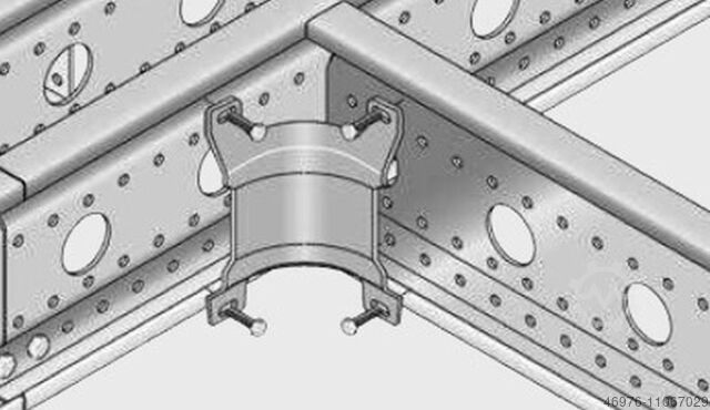 Corner connection platform support mezza SSI Schäfer/ 90°/ für CS Sigmaprofil: 300 mm