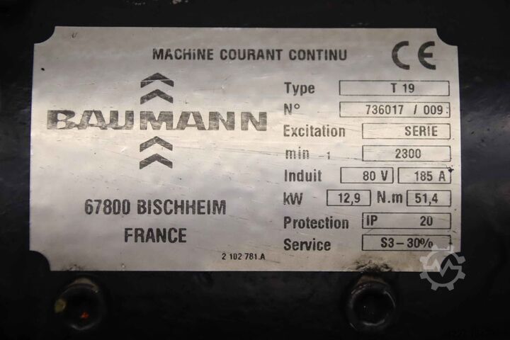 Hydraulic pump for electric forklift 80 V 12.9 kW Baumann HPI** HPI P1DUK2518CL40 T 19 EVS 25/14