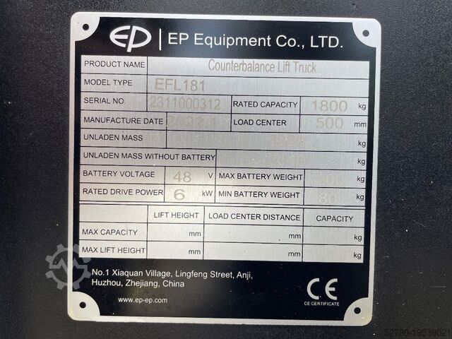 Forklift EP EFL 181