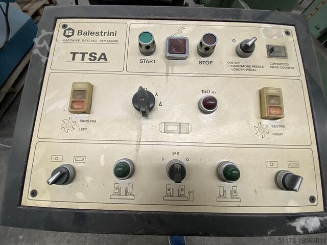 *RESERVIERT* Balestrini TTSA doppelte Zapfenschneidmaschine ohne Beschicker Balestrini
