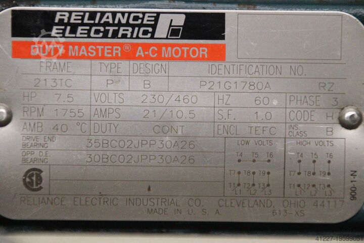 Electric motor 5.5 kW 1460 rpm Reliance Electric 213TC  P  P21G1780A