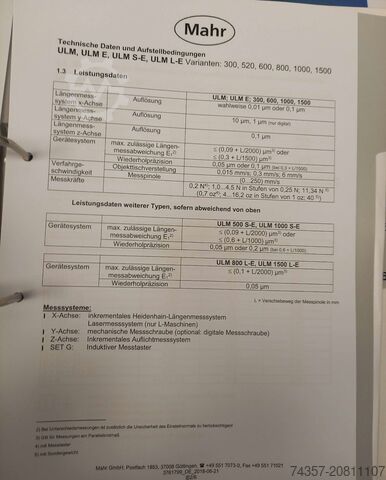 Längenmessgerät Mahr precimar ULM 520 S-E Mahr Precimar ULM 520 S-E