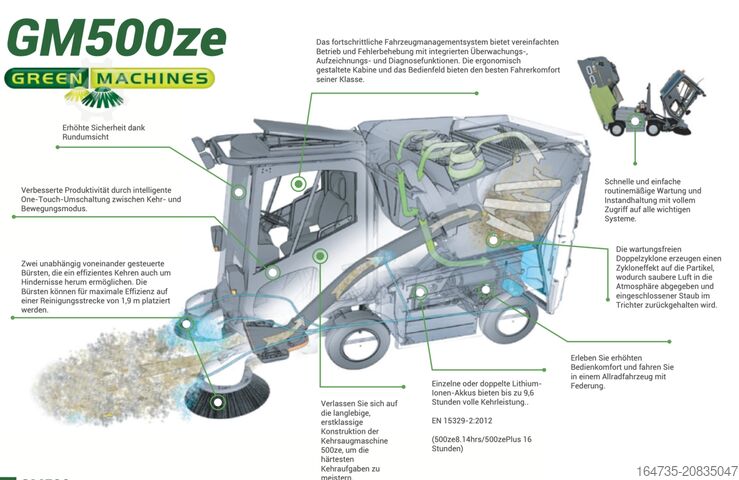 Kehrmaschine Tennant GREEN MACHINES 500 ZE ZERO EMISSION