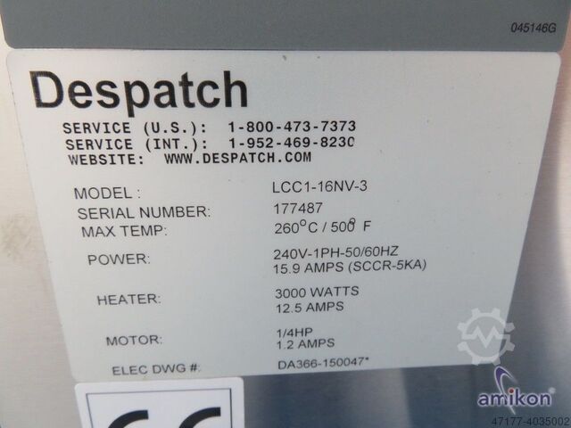 Laboratory furnace Despatch LCC1-16NV-3