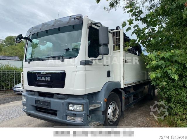 Flatbed truck MAN TGM 18.340/ HIAB 144