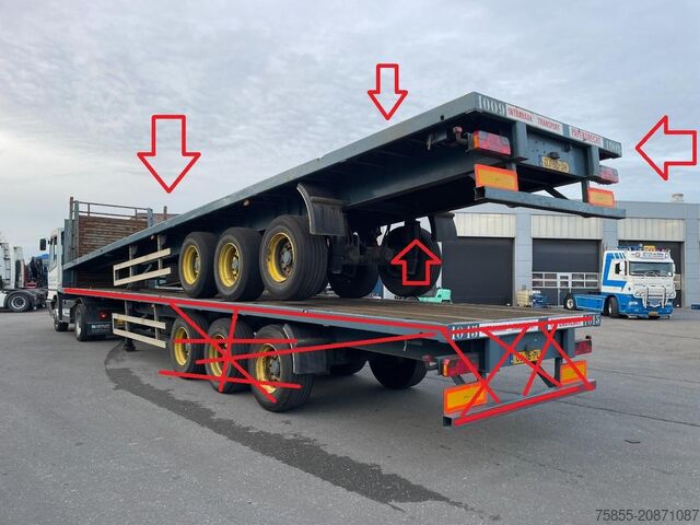 Flatbed Haan OPL45 Heavy Duty (45Ton) / Rungen-Potholes / NL...