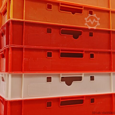Used Meat crate E1 meat crate with open handles, L: 600, W: 400, H: 125 (mm). 25ltr, L: Kruizinga 38-FBE1-D-GBB-P