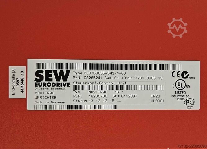 Inverter SEW Eurodrive MC07B0055-5A3-4-00