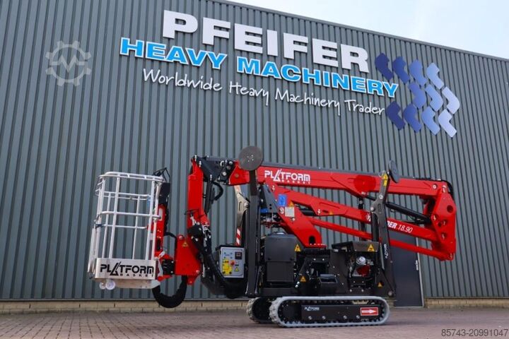 Gelenkteleskoparbeitsbühne Platform Basket Spider 18.90 PRO CE Declaration, Valid inspection,