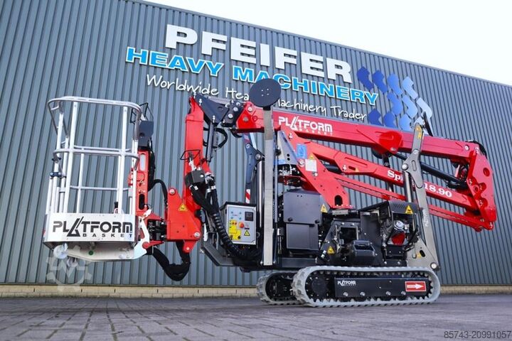 Articulated boom lift Platform Basket Spider 18.90 PRO CE Declaration, Valid inspection,