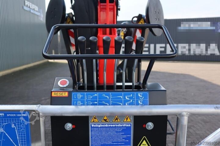 Articulated boom lift Platform Basket Spider 18.90 PRO CE Declaration, Valid inspection,