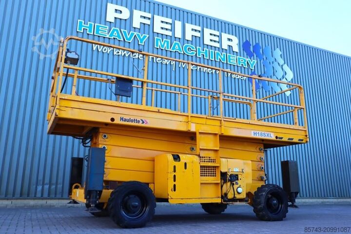 Scissor lift Haulotte H18SXL Diesel, 4x4 Drive, 18m Working Height, 500k