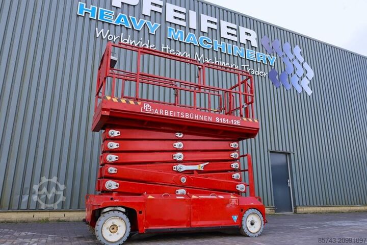 Scissor lift PB Lifttechnik S151-12E Electric, 15m Working Height, 550kg Capac