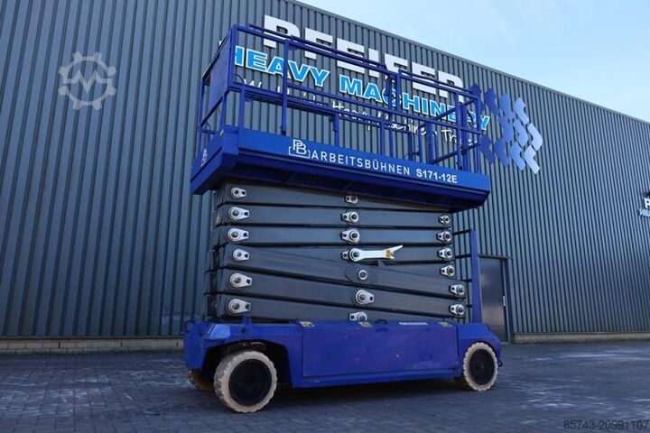 Scissor lift PB Lifttechnik S171-12E Electric, 17.3m Working Height, 400kg Cap