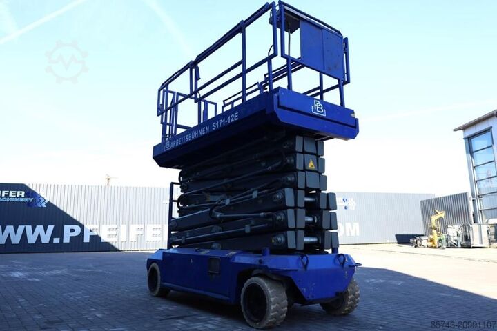 Scissor lift PB Lifttechnik S171-12E Electric, 17.3m Working Height, 400kg Cap