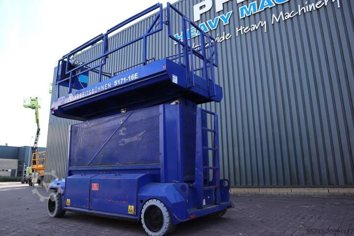 Scissor lift PB Lifttechnik S171-16E Electric, 17.3m Working Height, 400kg Cap