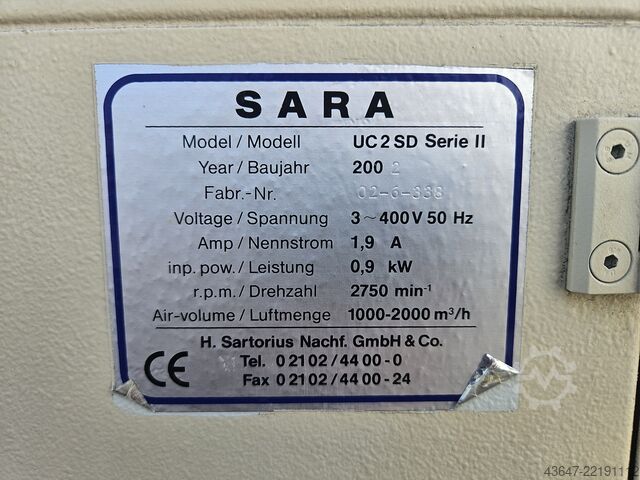 Oil mist Emulsion Mist Extraction unit SARA UC 2 SD