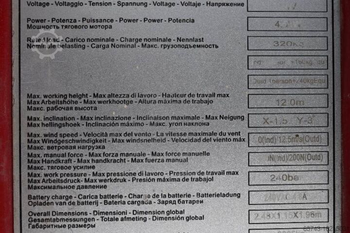 Scherenhebebühne Magni ES1212E Valid inspection, *Guarantee! Electric, 12