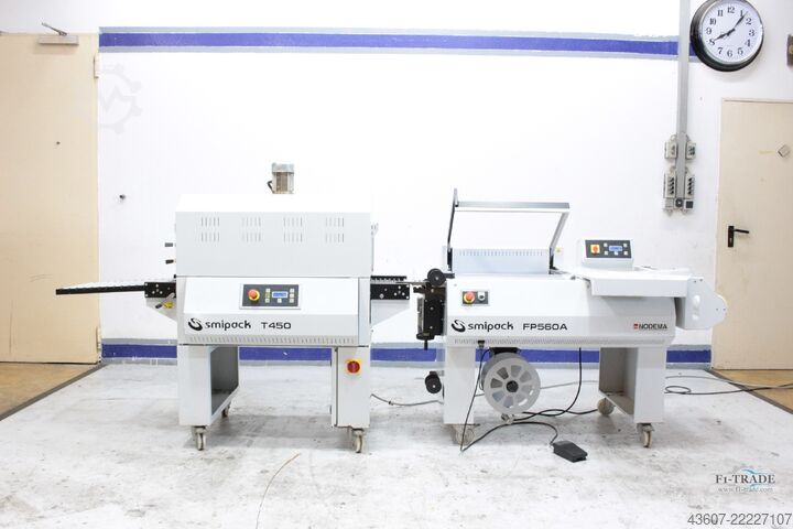 Winkelschweissmaschine Schrumpftunnel - Shrinkwrapper Shrink Tunnel SMIPACK FP 560a - T450