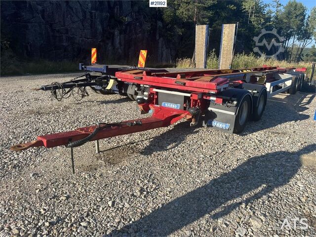 Container transport Närko 4 axle container trailer