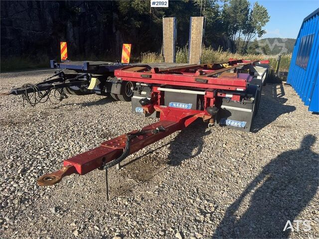 Container transport Närko 4 axle container trailer