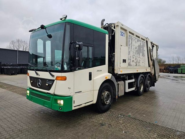 Garbage truck MERCEDES-BENZ 2629, 2 Kammern, Faun aus 2013, 22 cbm