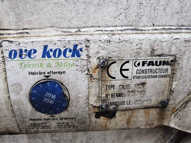 Garbage truck MERCEDES-BENZ 2629, 2 Kammern, Faun aus 2013, 22 cbm