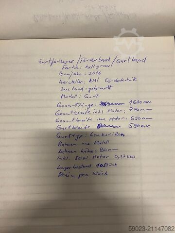 Förderband AMI Fördertechnik Gurtförderer/Gurtband/Förderband