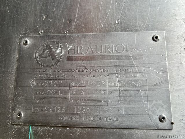 Kochkessel mit Emulgator Auriol cooking kettle