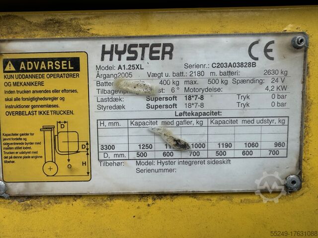 Forklift Hyster A1.25XL