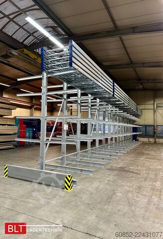 Cantilever rack ca. 18,45 lfm Kragarmregal Doppelseitig H:400 cm 500 Kg/Arm