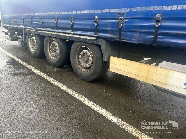 Auflieger mit Pritsche & Plane Krone Curtainsider Standard Taillift