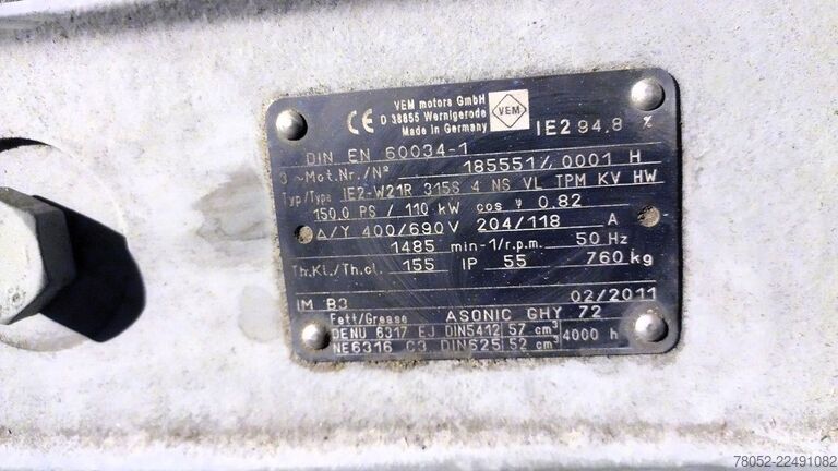 Electric motor VEM IE2-W21R 315S