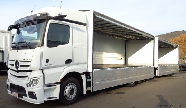 LKW mit Getränkeaufbau MERCEDES-BENZ 2548 Actros*7,7 m Schwenkwand*NLA*LBW*kpl. Zug