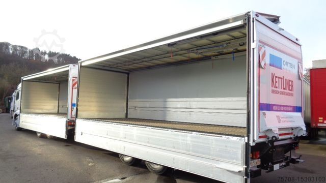 LKW mit Getränkeaufbau MERCEDES-BENZ 2548 Actros*7,7 m Schwenkwand*NLA*LBW*kpl. Zug