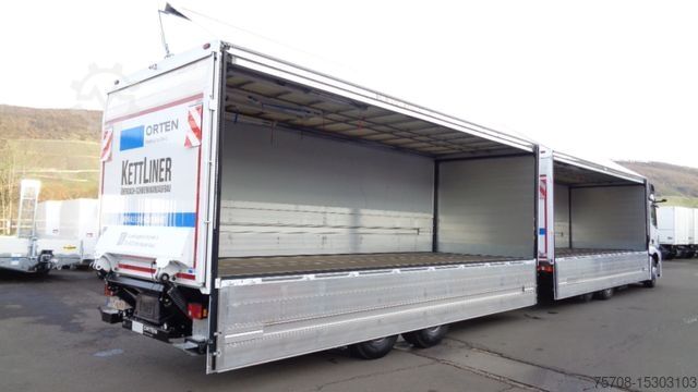 LKW mit Getränkeaufbau MERCEDES-BENZ 2548 Actros*7,7 m Schwenkwand*NLA*LBW*kpl. Zug