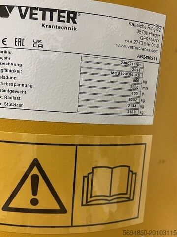 Mobiler Säulenschwenkkran Vetter Krantechnik MOBILUS MOB-PR