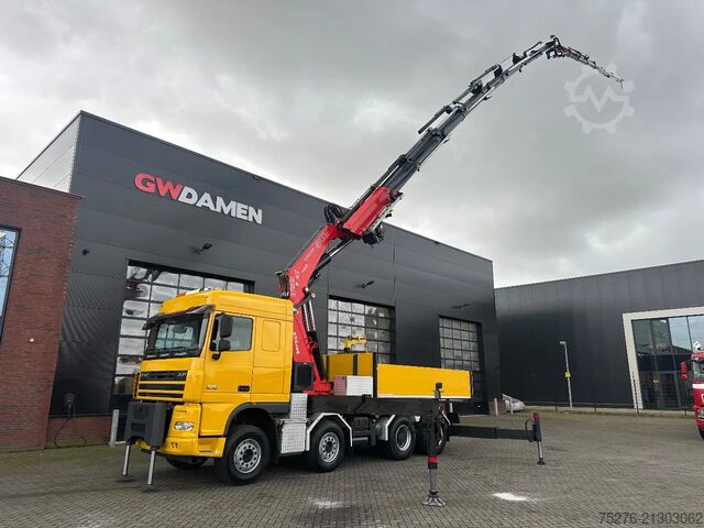 Crane truck DAF XF 105.460 8x4 Trekker/ Bakwagen Fassi F950+Fly...