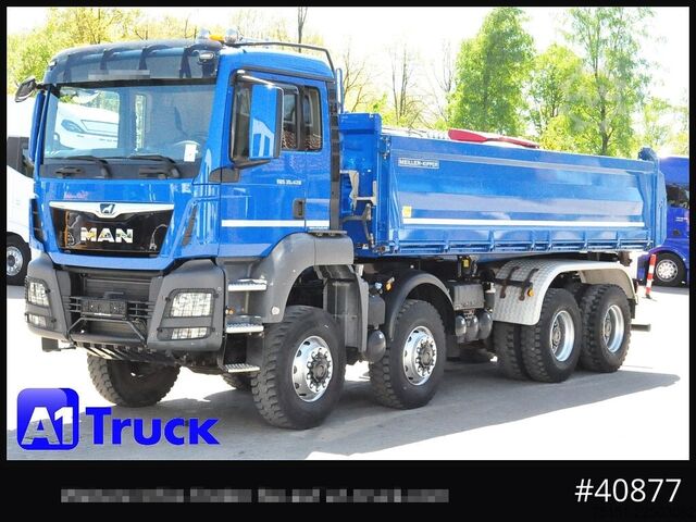 Three-sided tipper truck MAN TGS 41.470 BB 8x8 Allrad Kipper Meiller