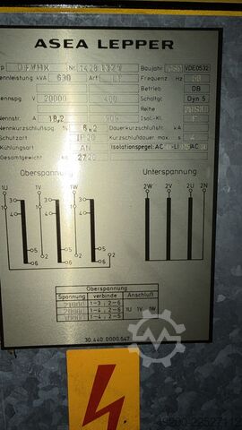 Transformator ASEA LEPPER DFVHK