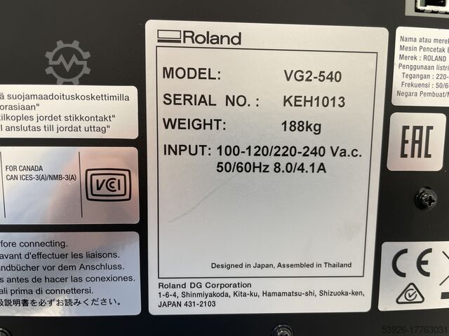 Large format printer/plotter Roland TrueVIS VG2-540