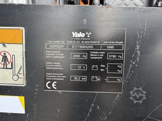 Yale GDP20AF Duplo 430 Seitenschieber Diesel 1995 YALE GDP20AF Duplo 430 Sideshift Diesel 1995