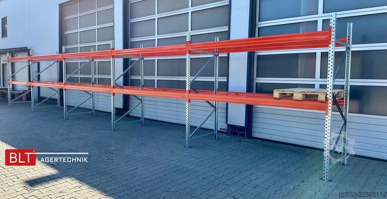 Heavy-duty shelf ca.14 lfm. Palettenregale H: 250cm Fachlast: 3000 kg , 45 Palettenplätze