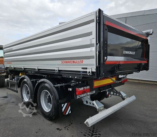 Tipper- three-way Schwarzmüller Tandem-Kippanhänger bündig, Plane, Zurrringe