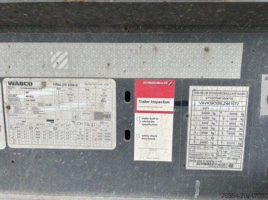Tipper semitrailer SCHWARZMüLLER KIPPMULDE 25M³, SAF, ROLLPLANE, PODEST, HYVA