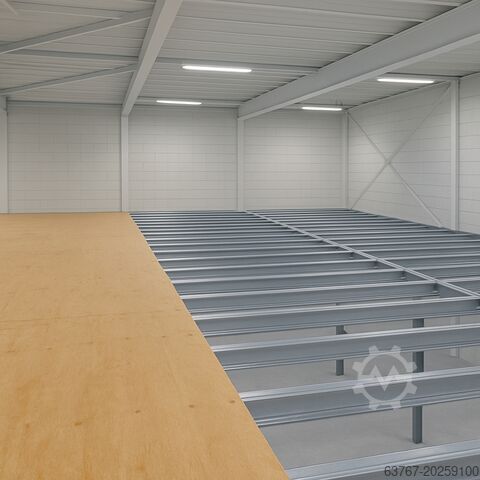 Lagerbühne | Stahlbühne | Mezzanine ab 30 m² und größer, Traglast: 250 kg/m² | 5,0 x 6,0 m | Lichte Höhe: 3,0m