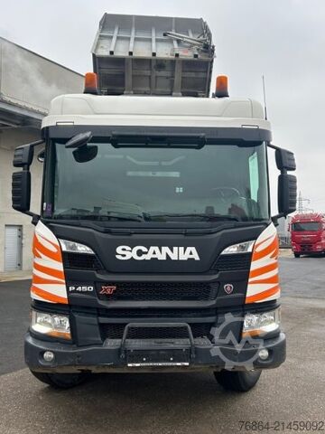 Three-sided tipper truck SCANIA P450 XT ,8X4 MEILLER GESTEINSKIPPER, BORDMATIK,  RETARDER